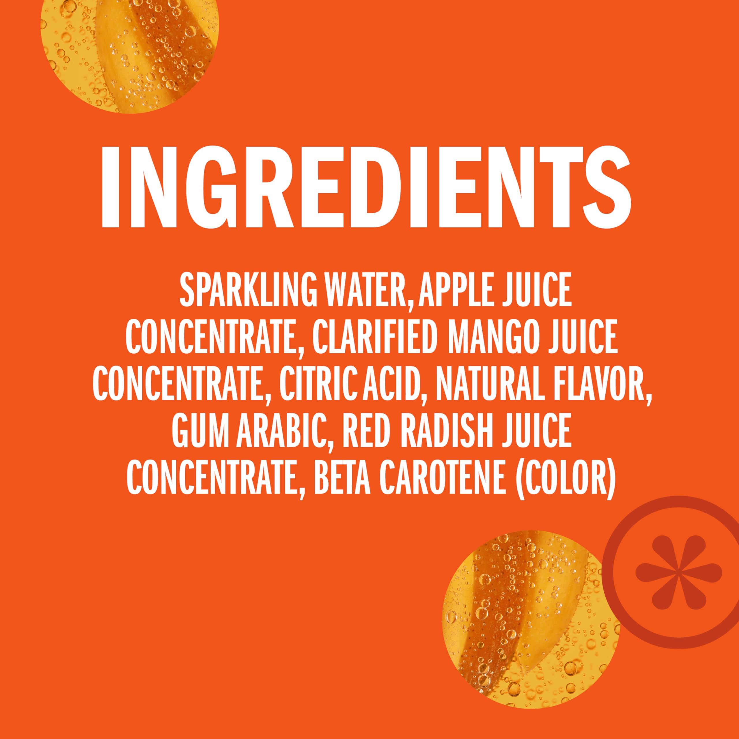 IZZE mango can in hand to show 8.4 fl oz size for portion-controlled sipping