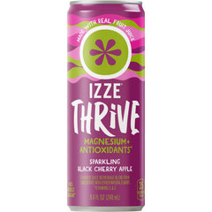 IZZE Thrive poured into glass with bubbles shows sparkling texture and refreshing sip benefit