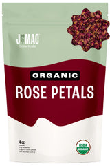J MAC BOTANICALS front packaging showing resealable 4 oz bag and organic label benefit