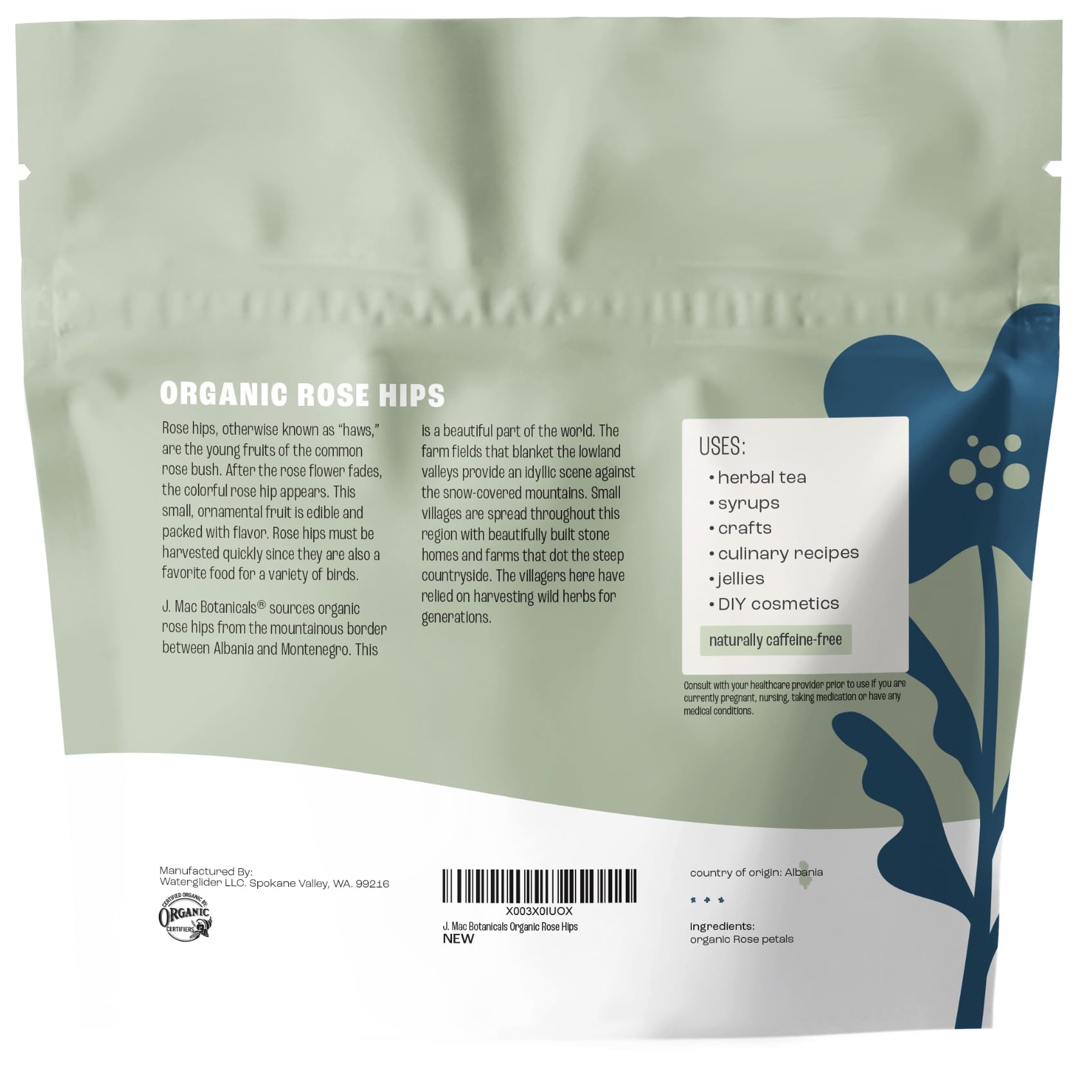 J MAC BOTANICALS petals with other kitchen ingredients to show culinary versatility benefit