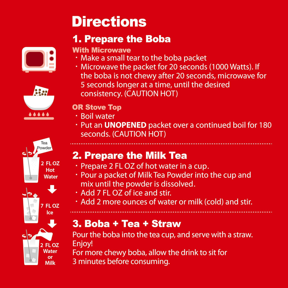 J WAY instant boba packet in microwave demonstrating fast heating and time-saving benefit