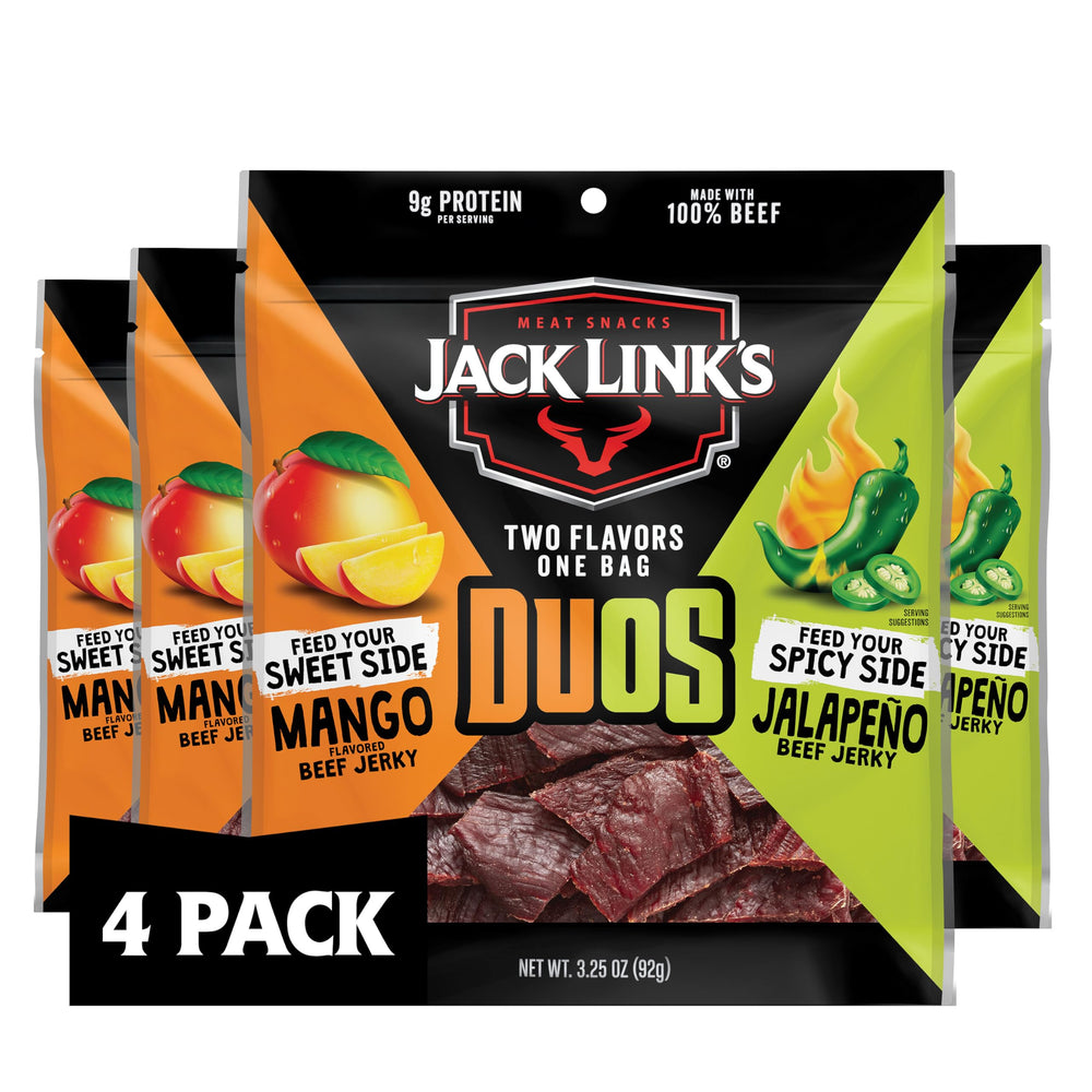 Jack Link's front packaging showing bold DUOs branding and flavor