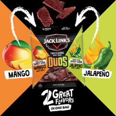 Jack Link's bag in hand for scale showing portable single-serve benefit