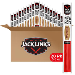 Jack Link's front packaging showing 20-count box and brand visibility