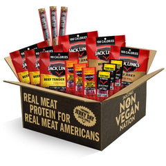 jack link's front packaging showing full 15-pack basket and easy gifting