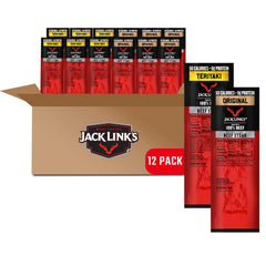 Jack Link's front packaging showing 12-pack and flavor mix for easy selection