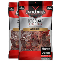 Jack Link's front packaging showing two 7.3 oz bags and nutritional callouts
