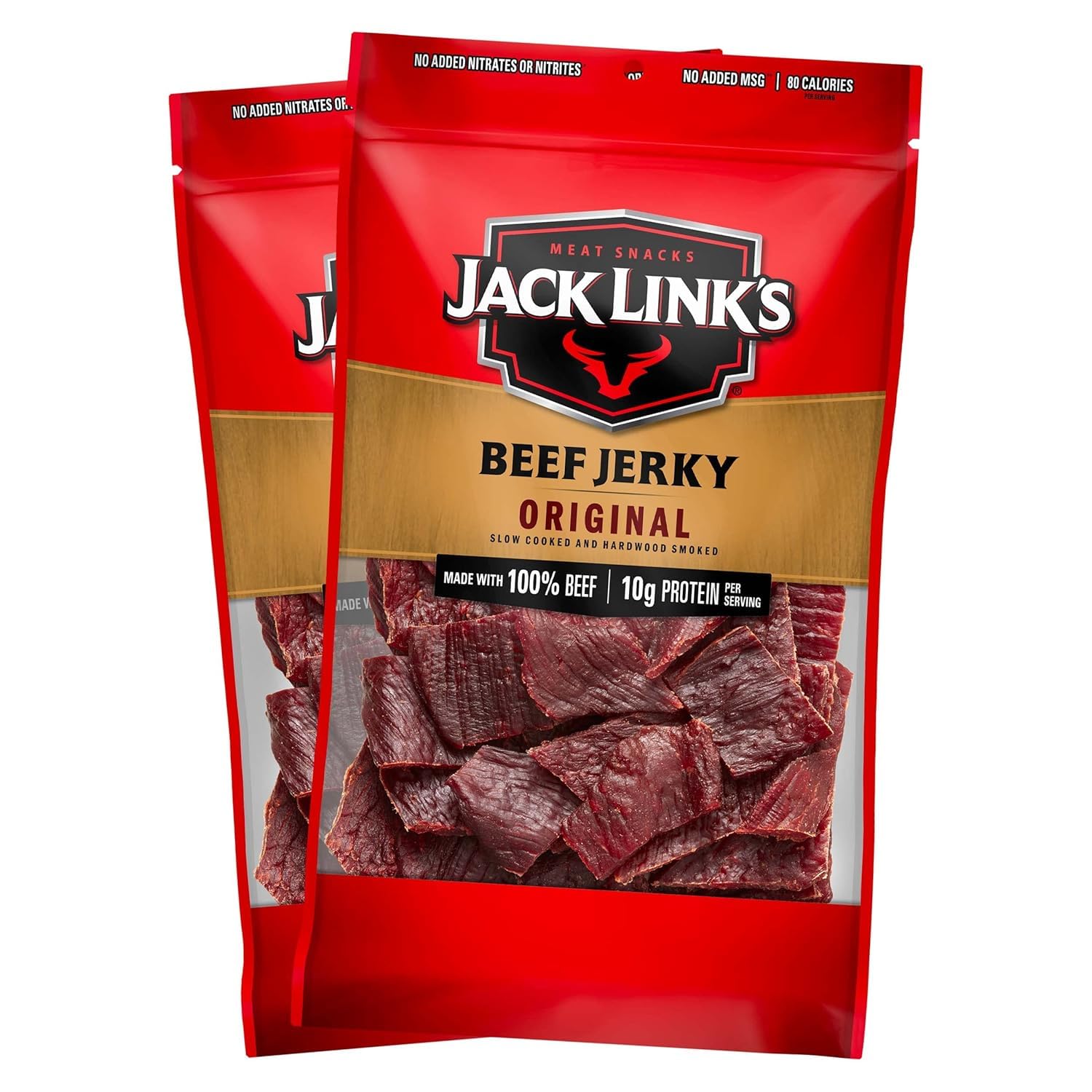Jack Link's front packaging with resealable convenience for easy storage
