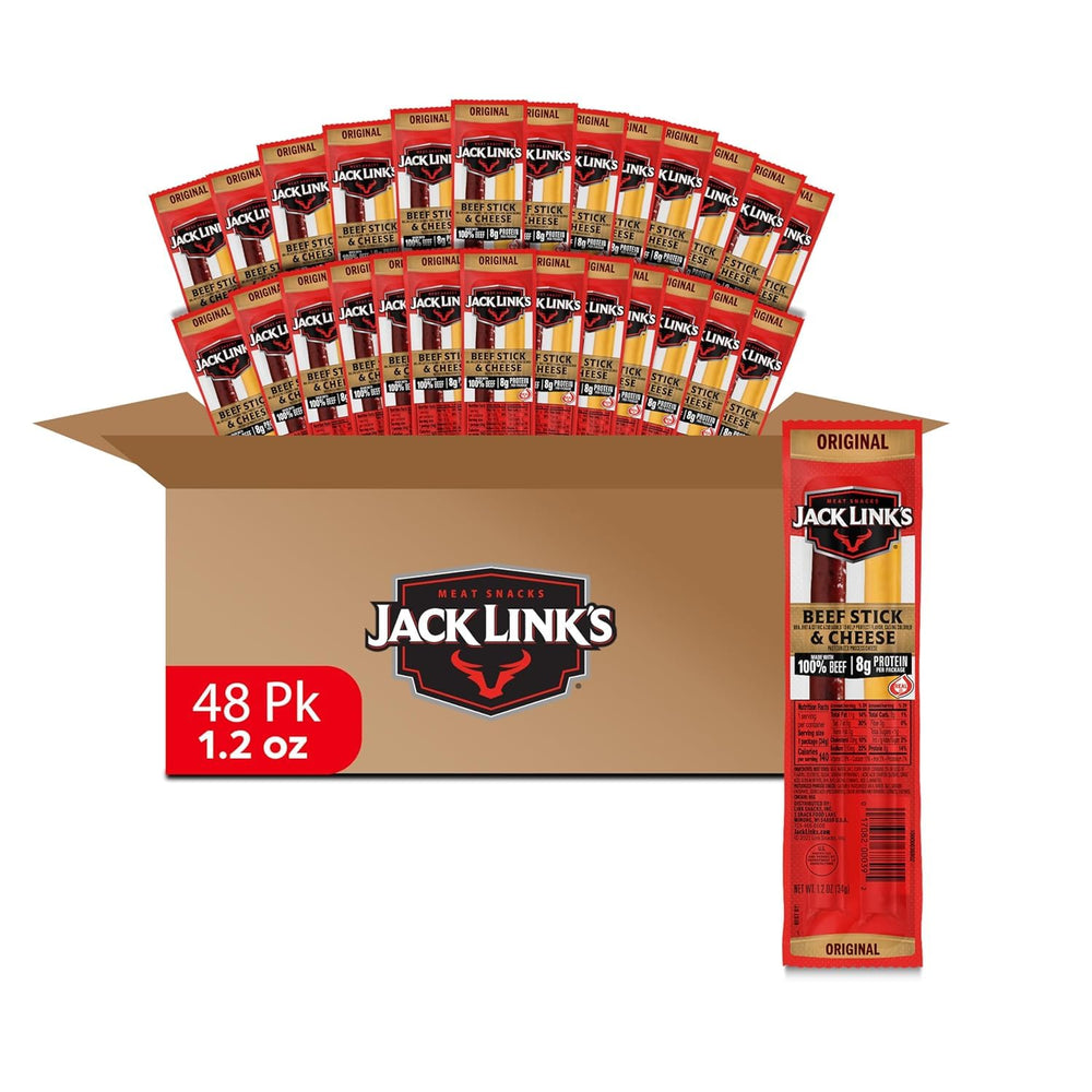 Jack Link's front packaging showing 48-pack convenience and protein benefit