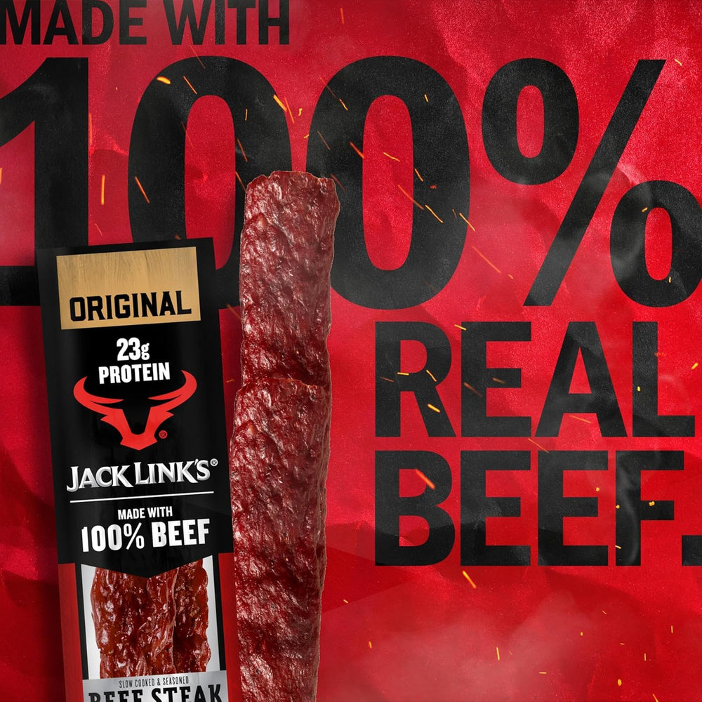 Jack Link's individually wrapped steak package for convenient snacking