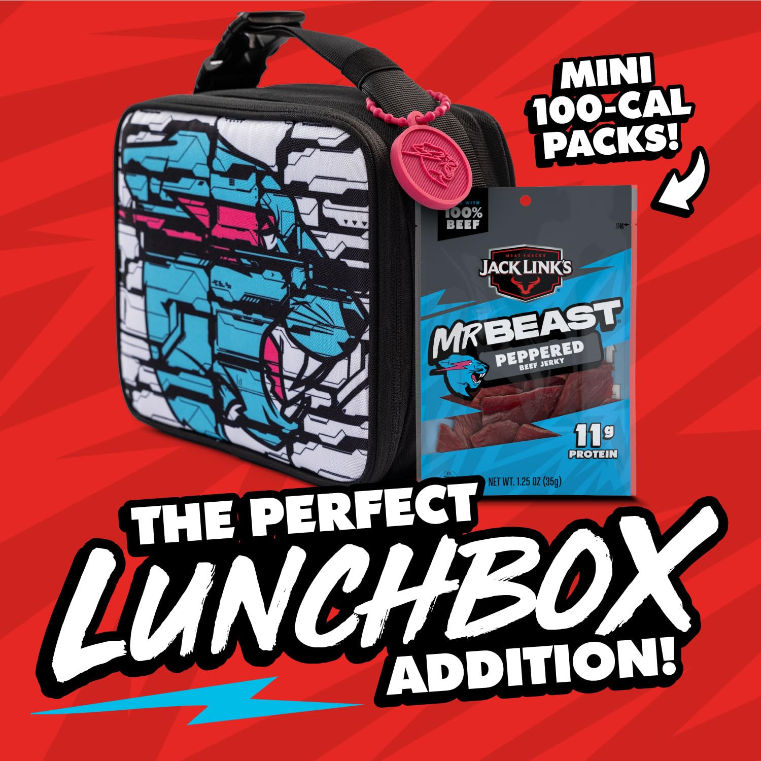 Jack Link's MrBeast back label showing ingredients and nutrition details for transparency