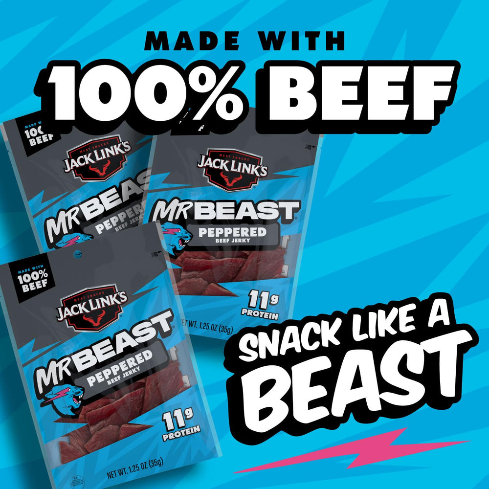 Jack Link's MrBeast close-up of pepper seasoning highlighting bold flavor