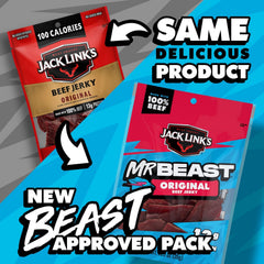 Jack Link's close-up of jerky texture highlighting real beef satisfaction