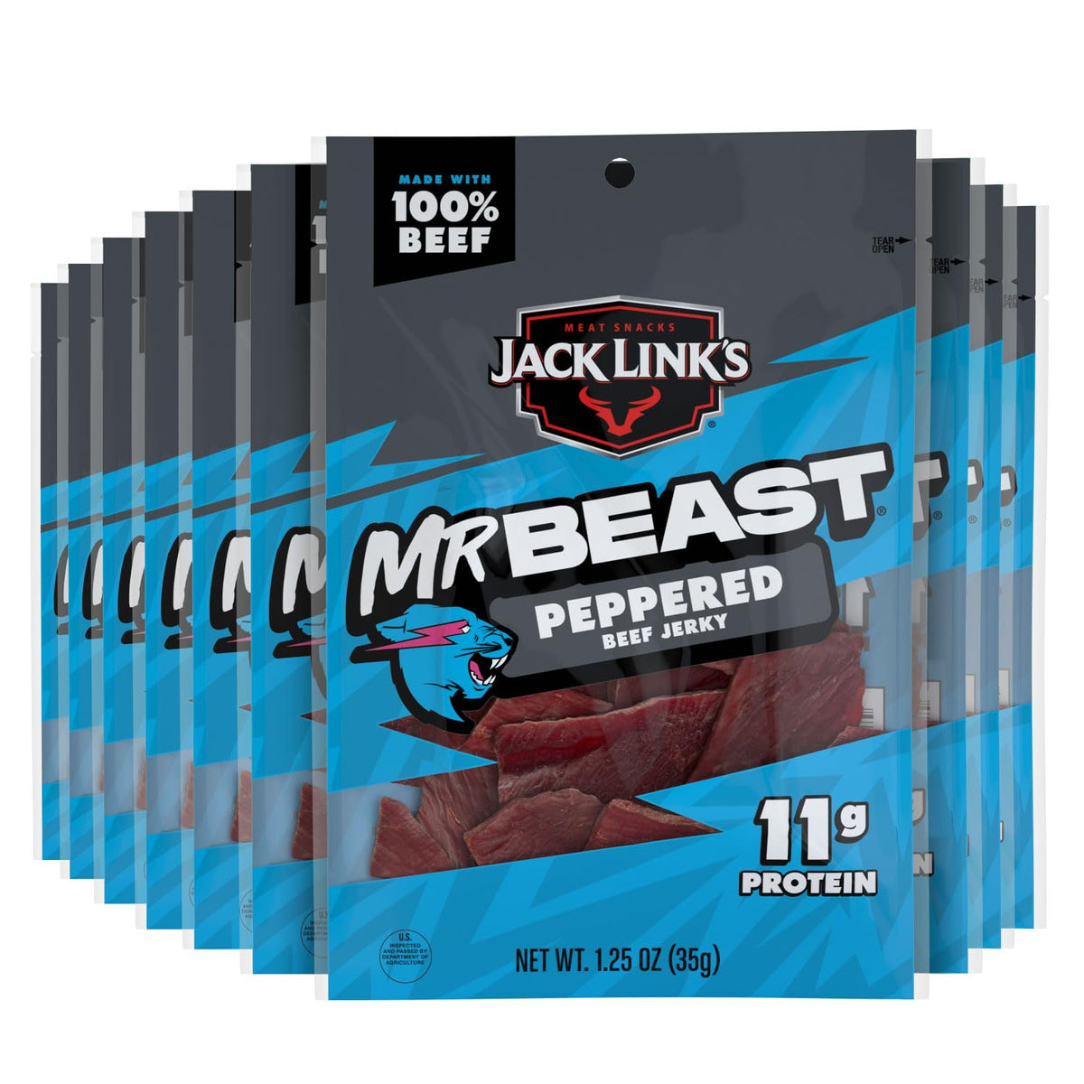 Jack Link's MrBeast front packaging showing branding and limited edition appeal