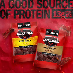 Jack Link's open bag with strips visible for quick portable protein benefit