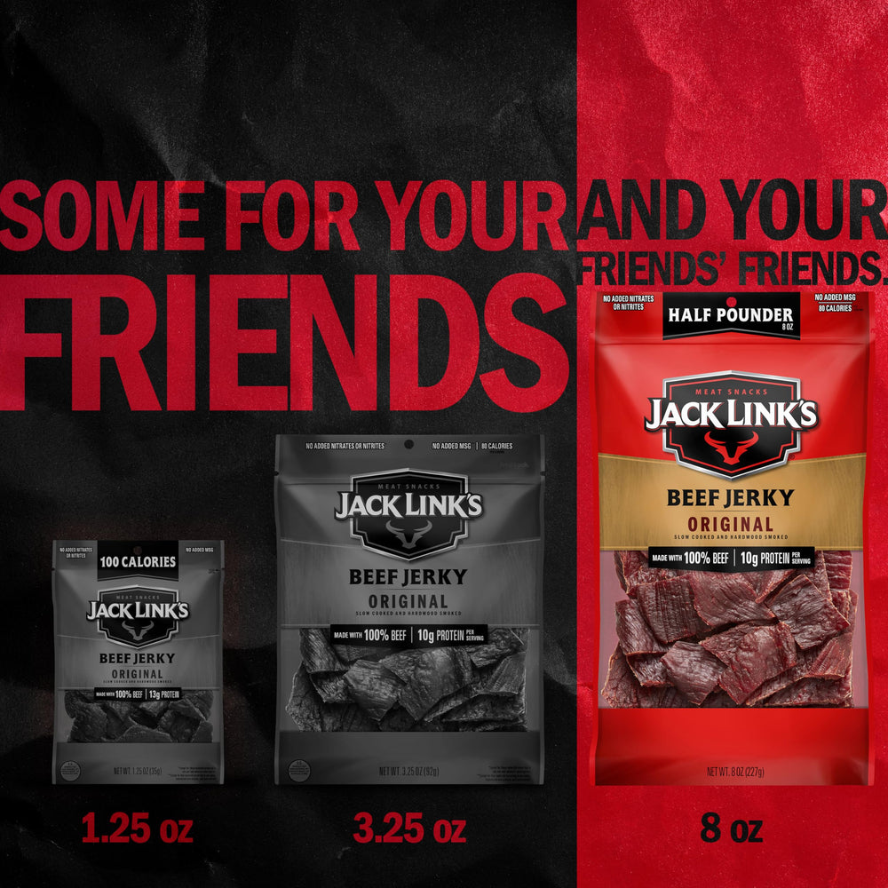 jack link's nutrition label close-up highlighting protein content and ingredients