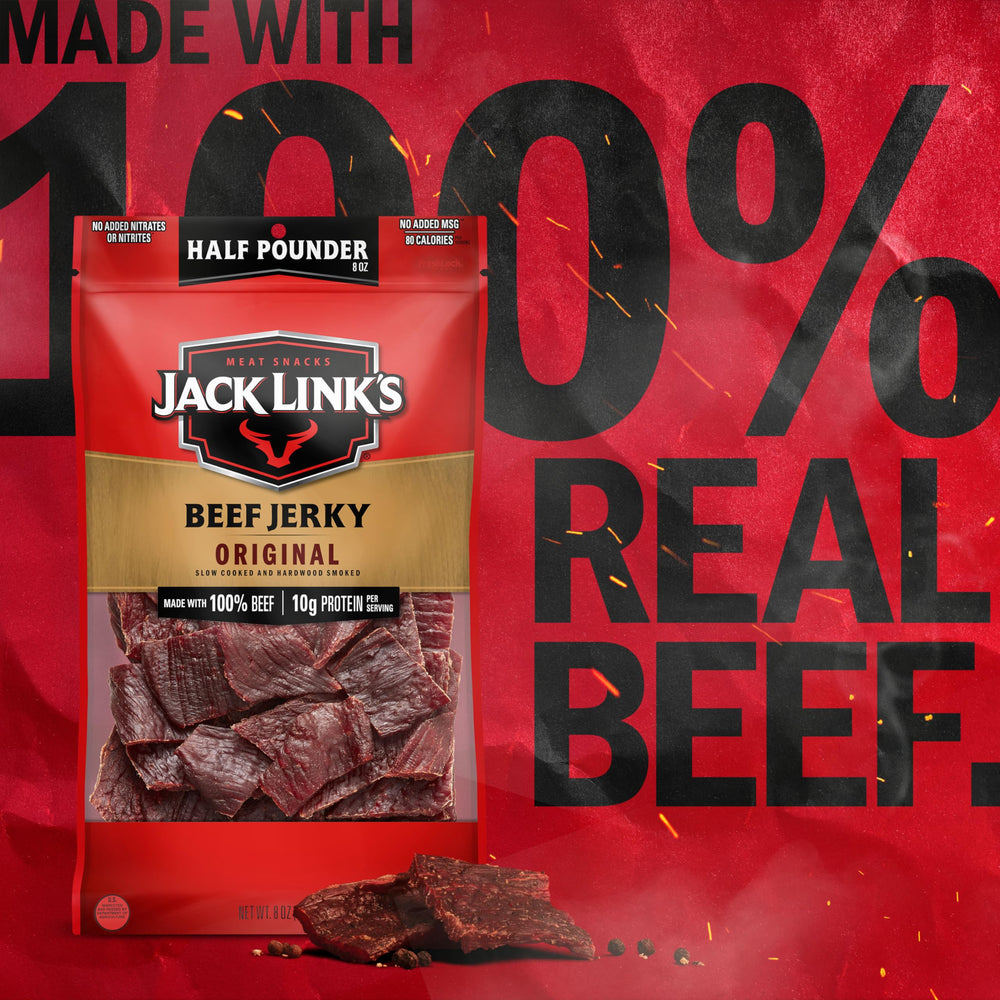 jack link's jerky served on a wooden board with cheese, party ready pairing