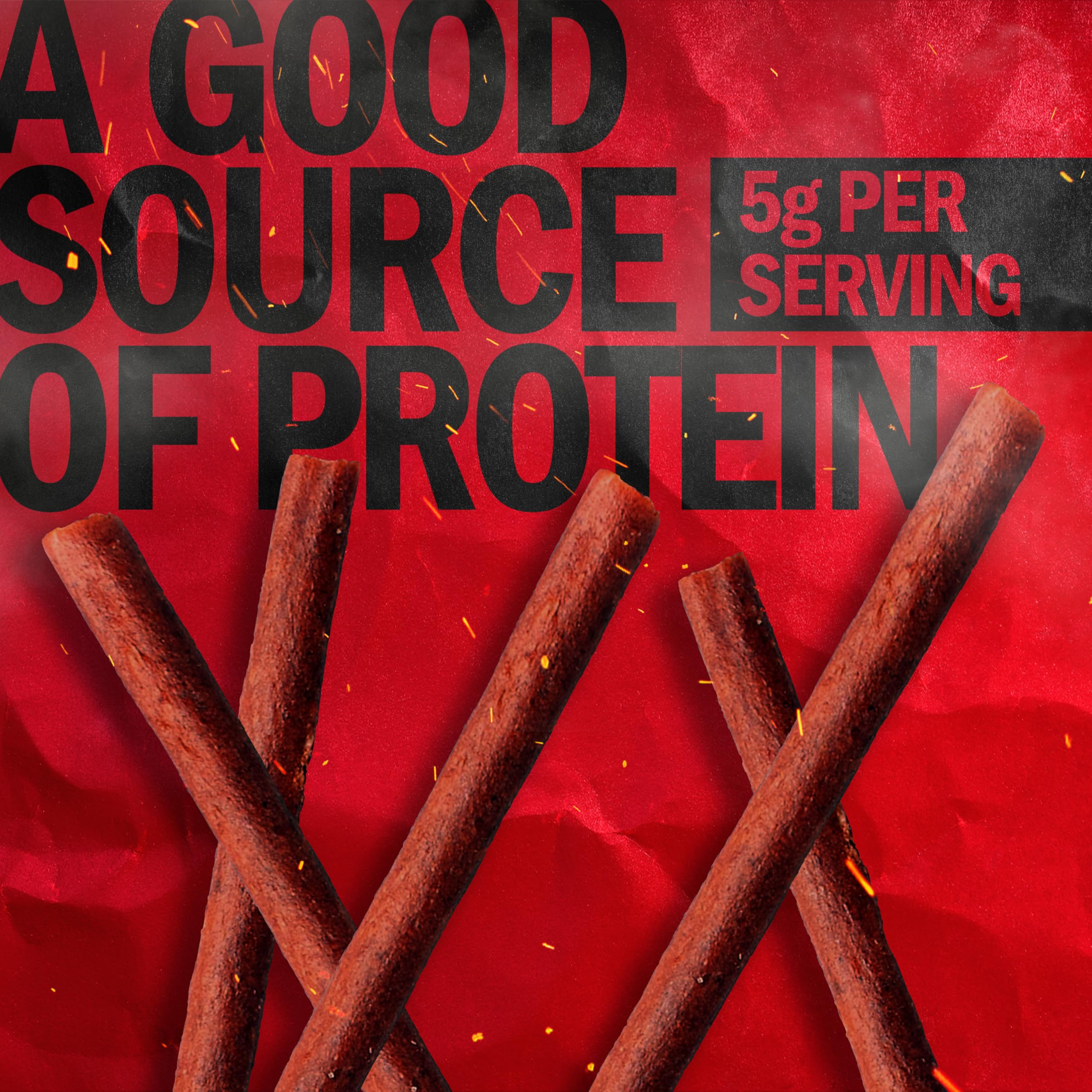 Jack Link's beef stick texture detail showing lean meat and smoky finish