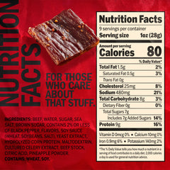 Jack Link's close-up of jerky strips highlighting texture and hearty chew benefit