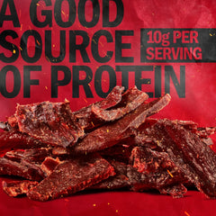 Jack Link's jerky in hand showing scale and portion convenience for snacking