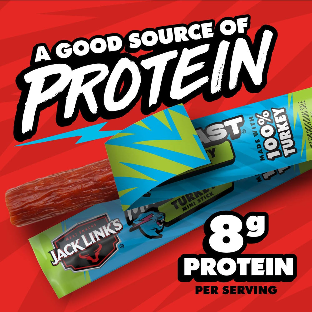 Jack Link's stick next to a ruler showing 0.5 oz portion size clarity