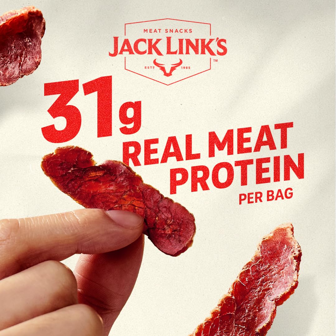 Jack Link's resealable zipper detail preserving freshness after opening