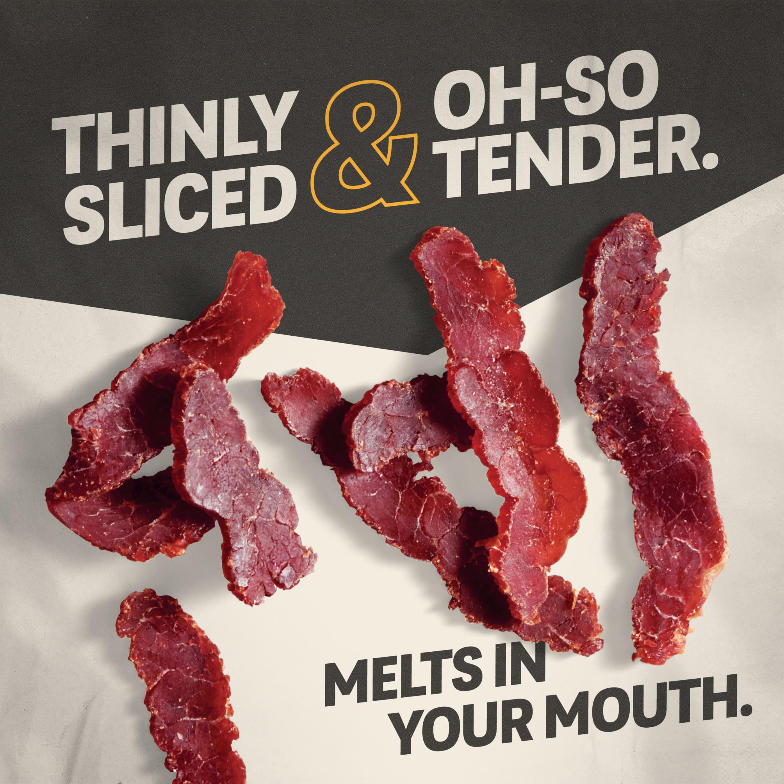 Jack Link's slices arranged on a charcuterie board for elevated snacking