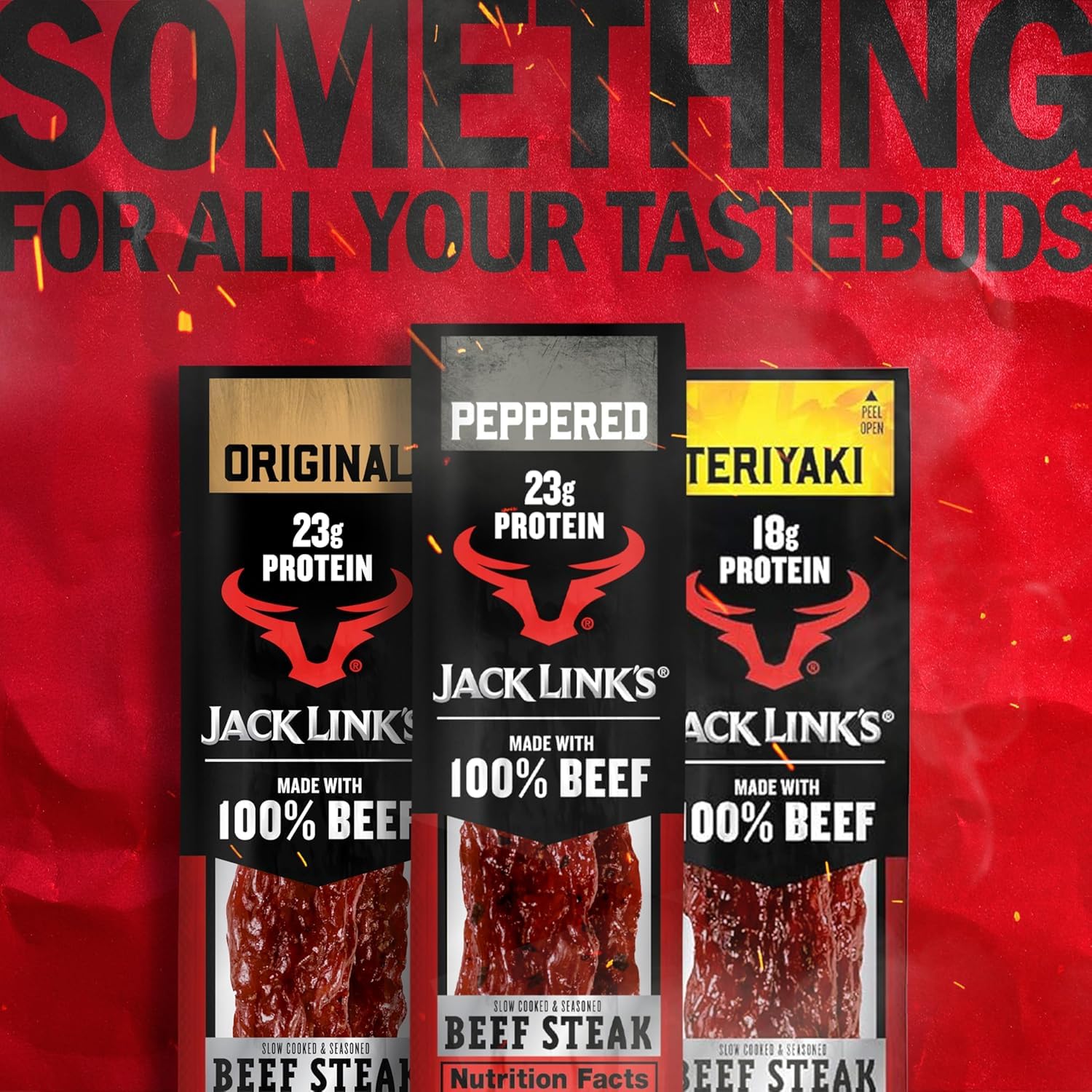 Jack Link's steaks in backpack and lunchbox for easy on‑the‑go snacking