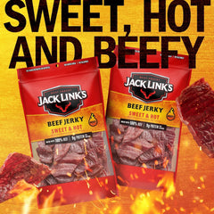 Jack Link's portion in hand showing convenient size and portable protein snack