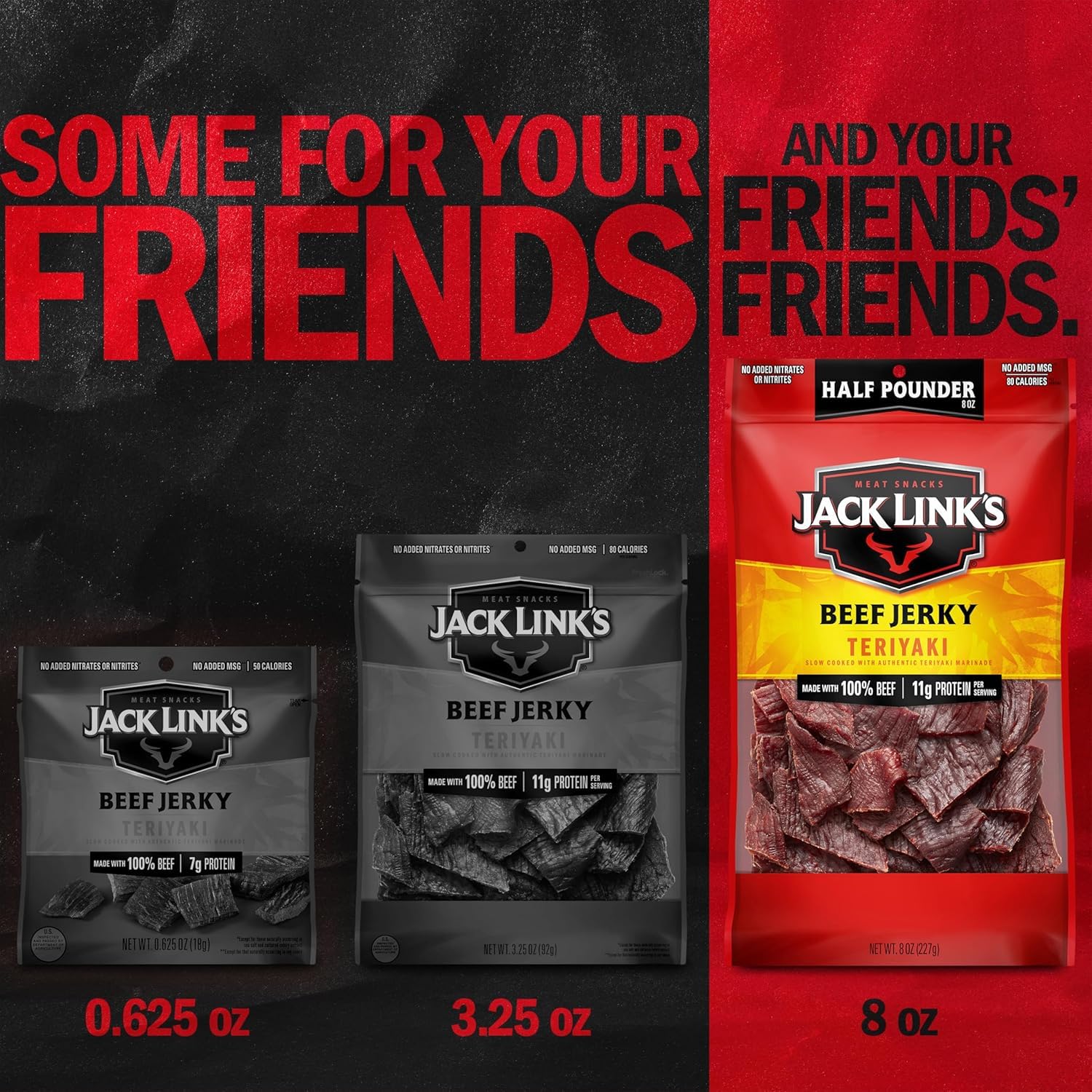 Jack Link's teriyaki bag in car console for on-the-go high-protein snacking