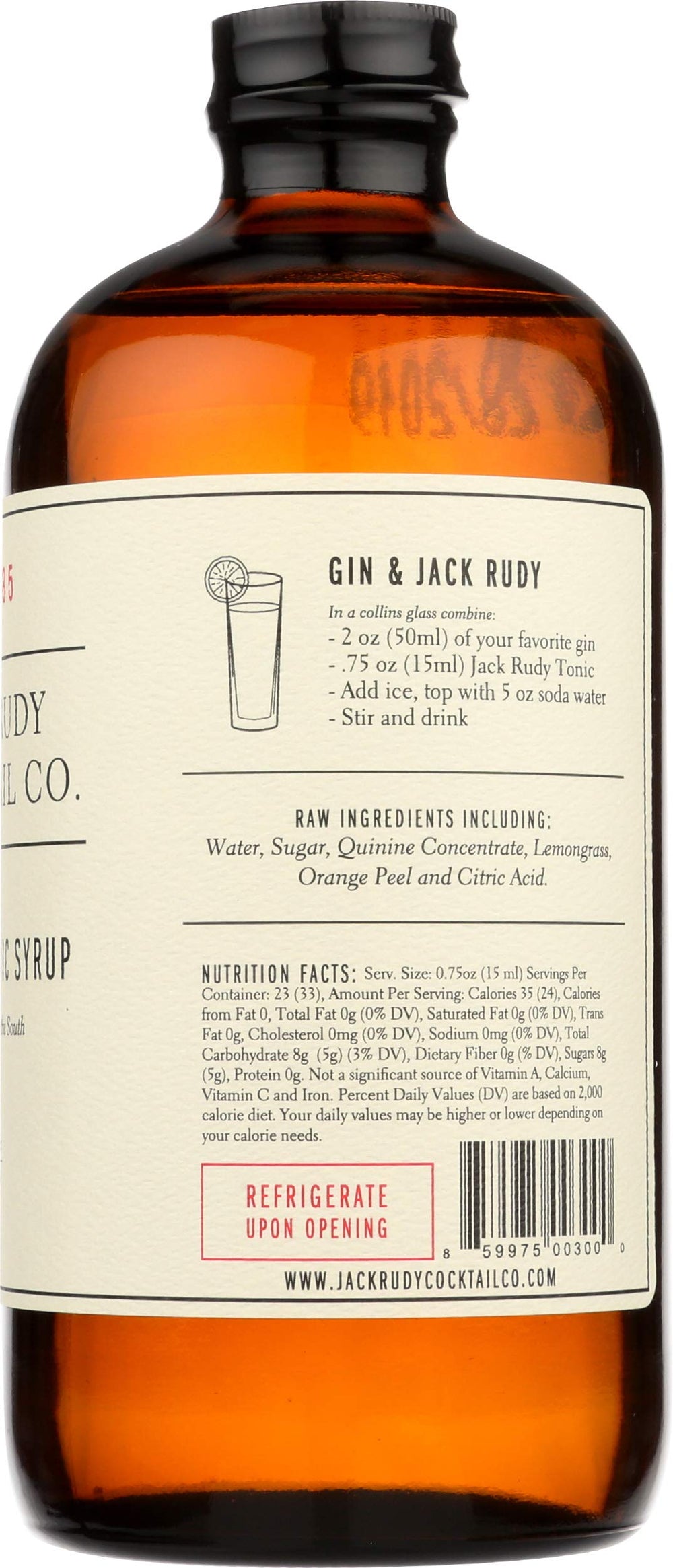 Jack Rudy ingredients display with quinine and botanicals illustrating flavor sources