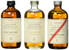 Jack Rudy tonic trio front packaging showing three 8oz bottles and brand for gifting benefit