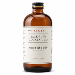 Jack Rudy tonic mixed in a glass with ice and gin for a refreshing cocktail result