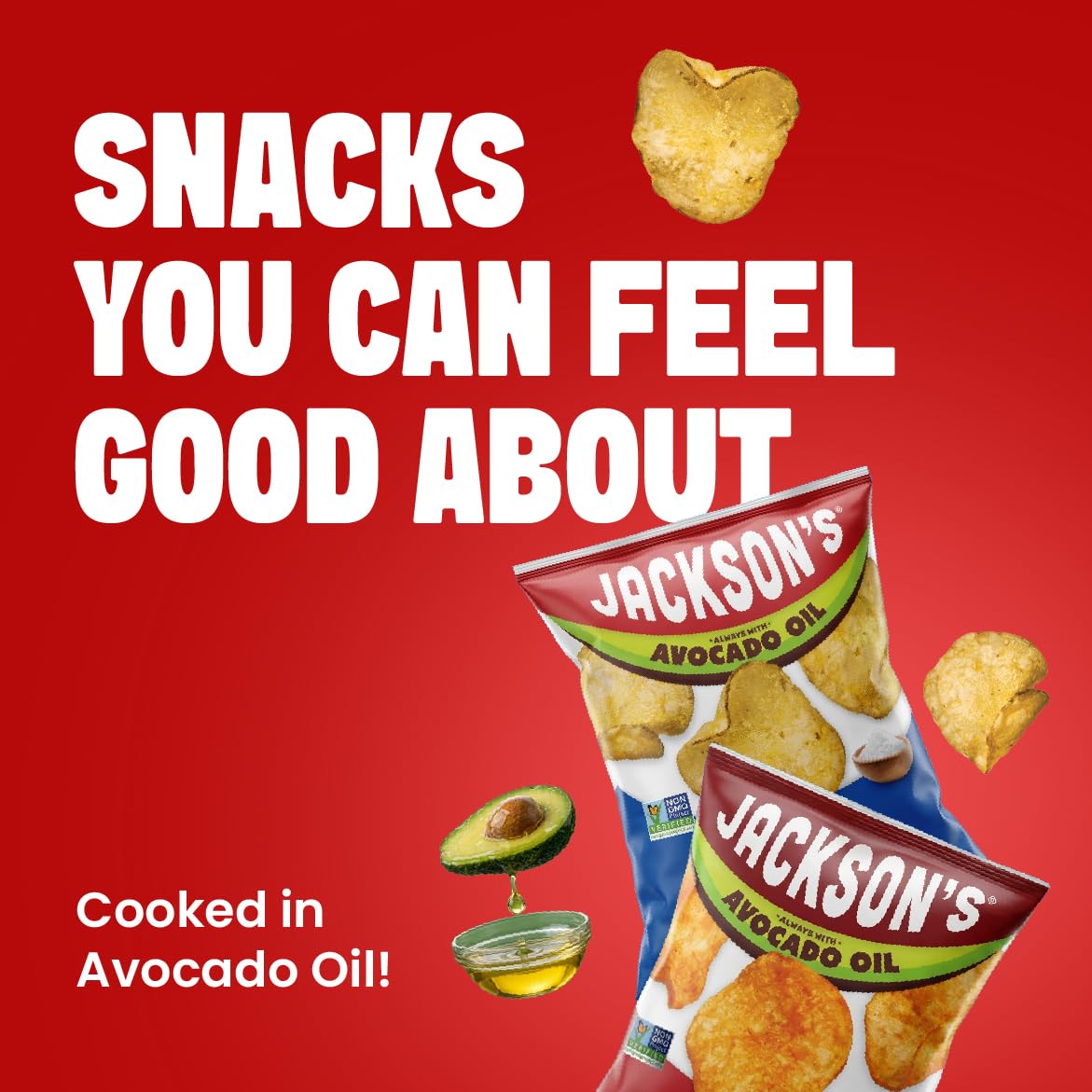 Jackson's chips on a picnic blanket suggesting travel-ready snacking