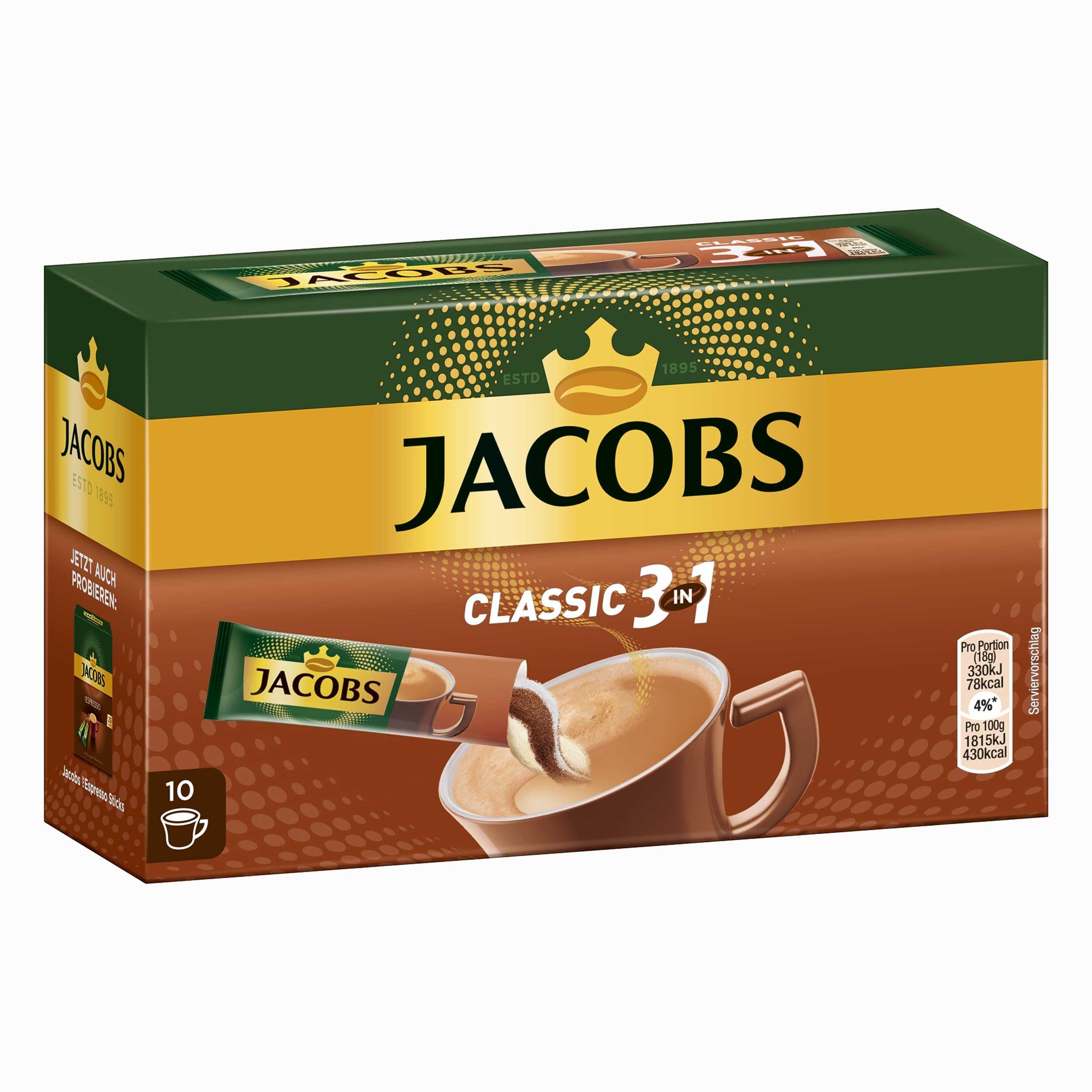 Jacobs 3in1 sticks inside a travel bag illustrating portability and convenience