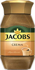 Jacobs Crema Gold front jar showing label and airtight lid for freshness