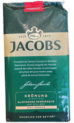 Jacobs Kronung brewed cup on table illustrating smooth daily enjoyment
