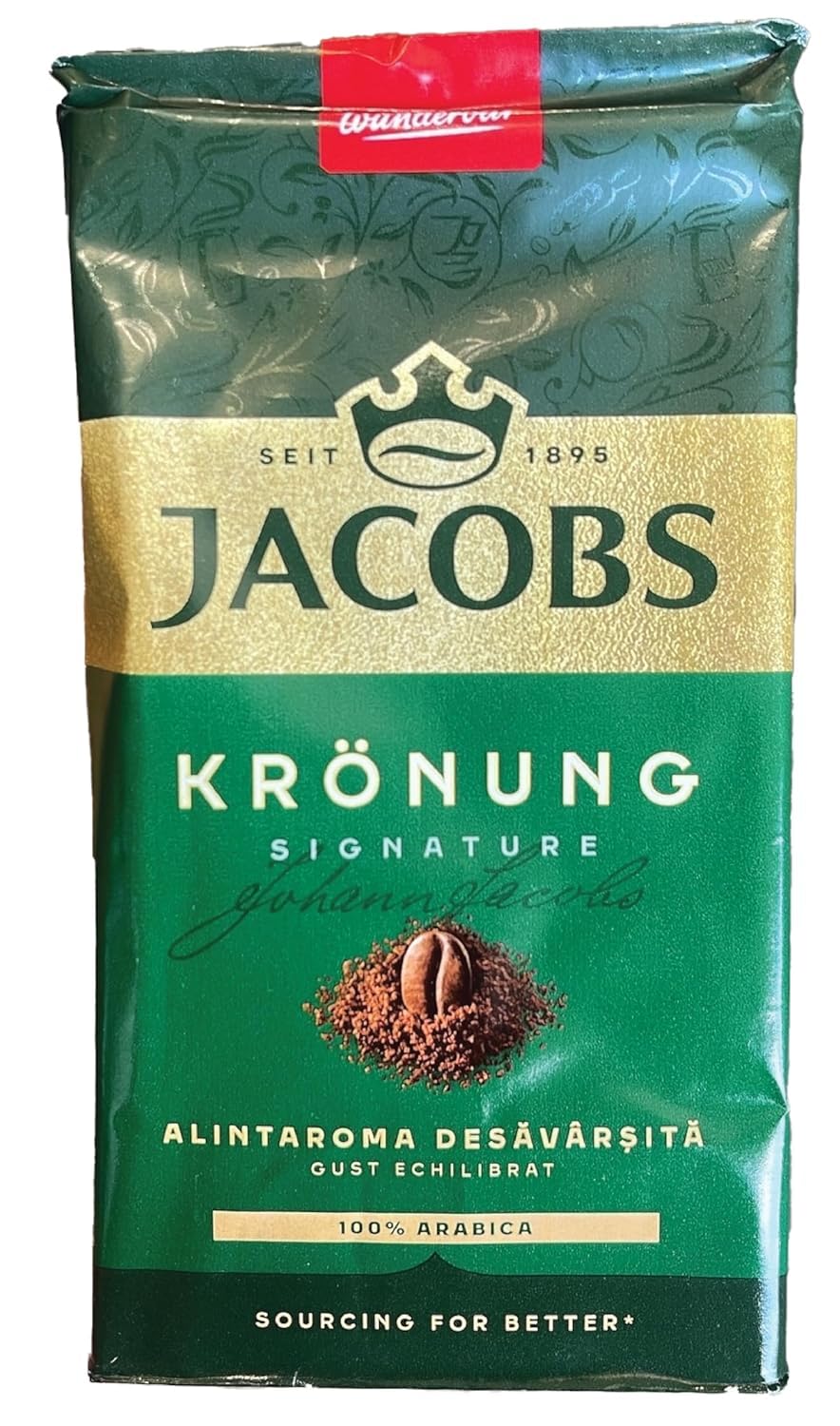 Jacobs Kronung close-up of ground coffee texture for rich aroma