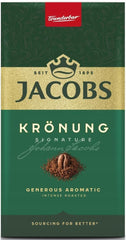 Jacob's Coffee front packaging showing brand and pack count for reliable supply