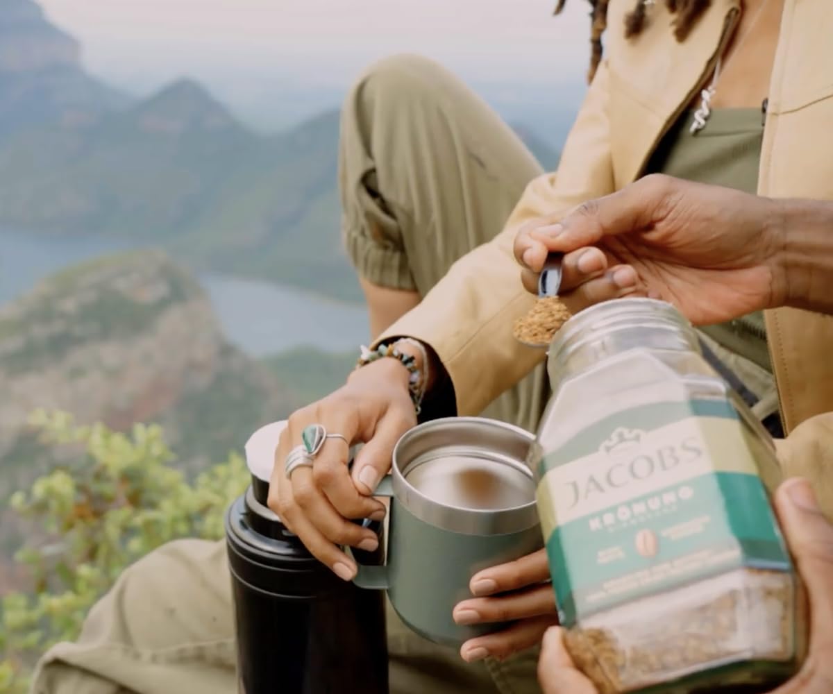 Jacobs jar on kitchen shelf in lifestyle setting for everyday convenience benefit