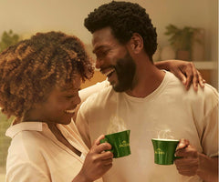 Jacobs prepared black coffee cup made from instant jar, fast satisfying cup benefit