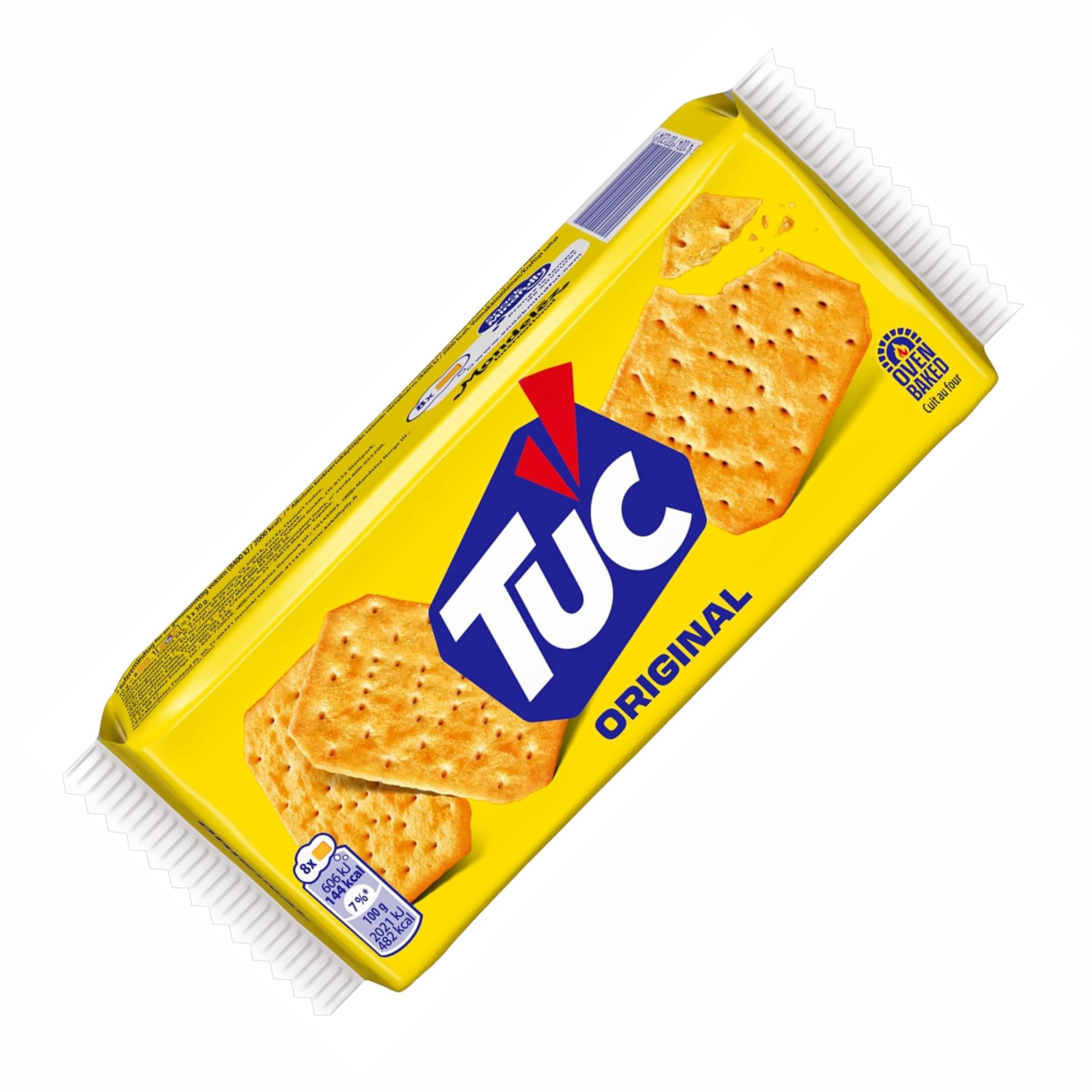 Jacobs Tuc crackers topped with cheese demonstrating pairing versatility for entertaining