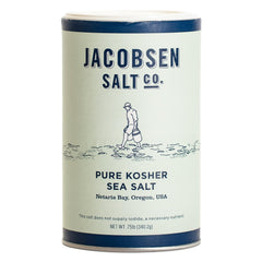 Jacobsen Salt Co. jar front packaging showing 12 oz label and brand