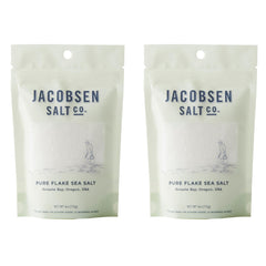 Jacobsen Salt Co. front packaging showing two 4 oz jars and branding benefit: great gift
