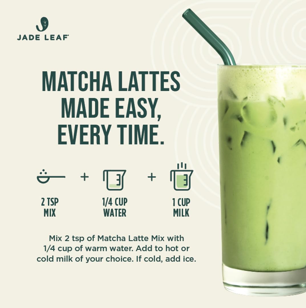 Glass matcha latte made with Jade Leaf Matcha, creamy café-style at home