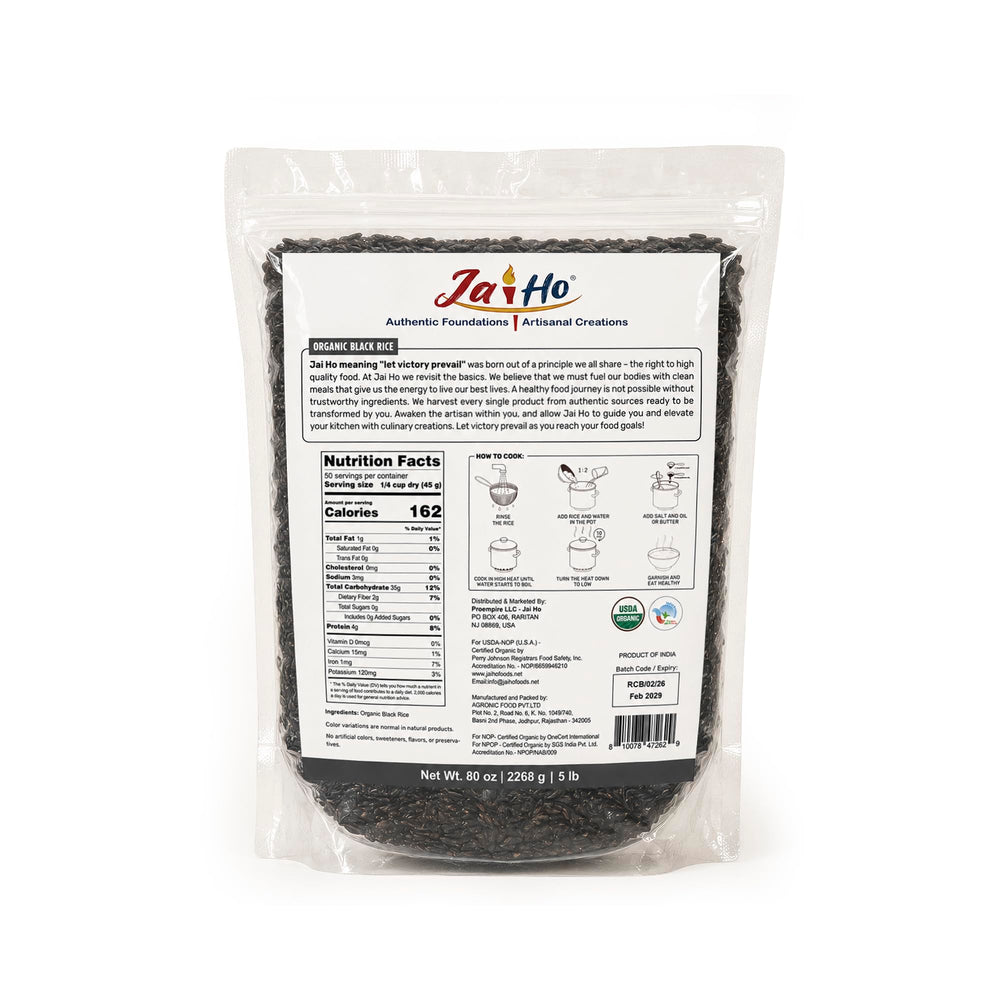 Jai Ho black rice in kitchen lifestyle scene inspiring meal ideas
