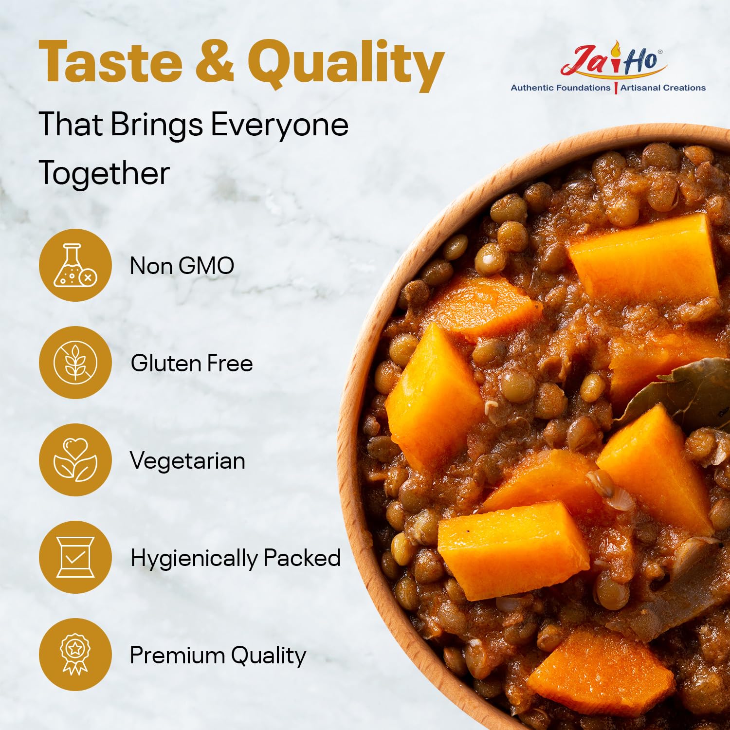Jai Ho organic label closeup confirming USDA Organic certification