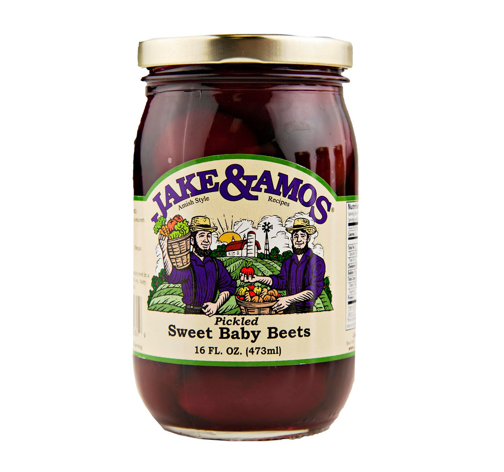 Jake & Amos front jars showing two 16 oz jars and label, clear presentation benefit
