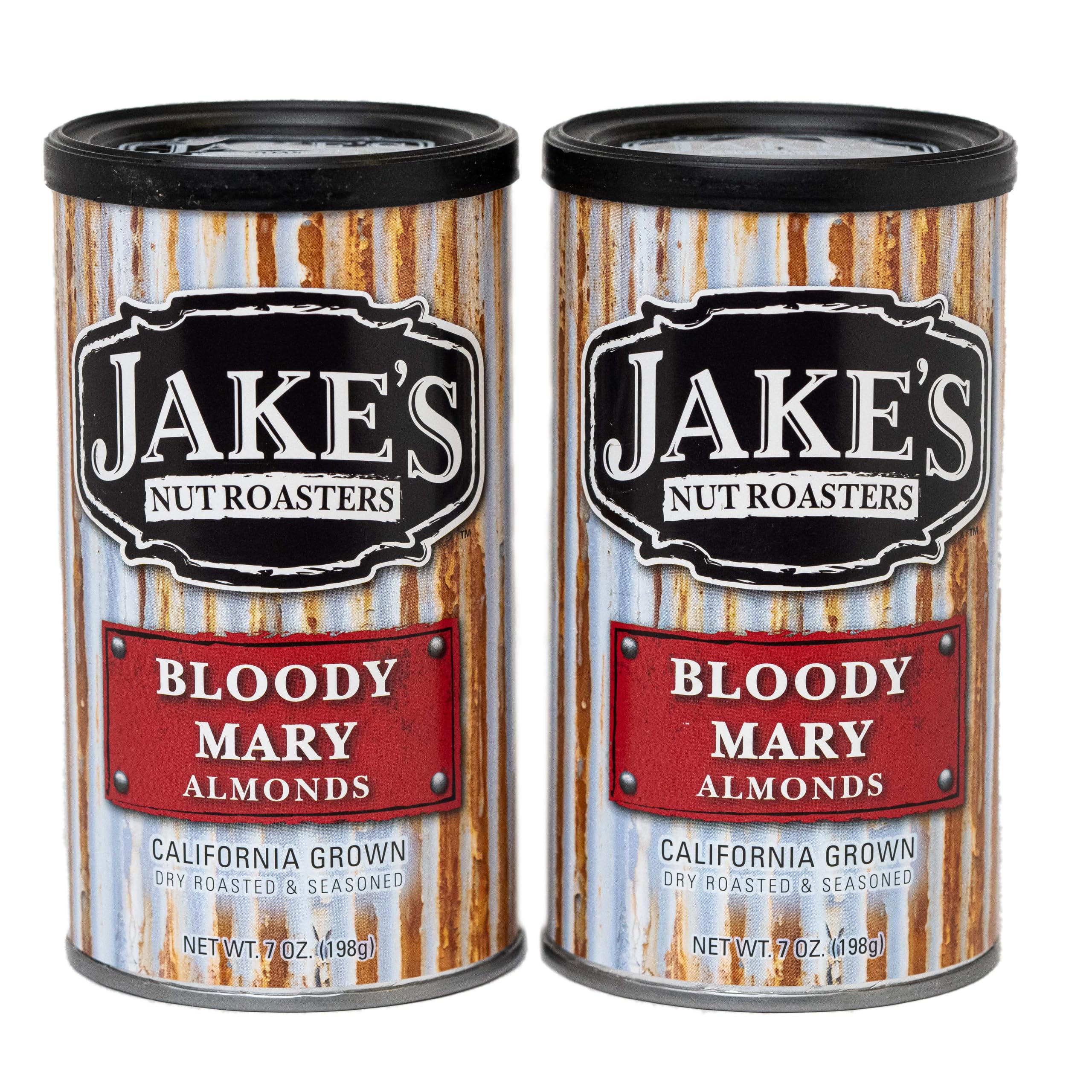 Jake's Nut Roasters front can showing branding and savory flavor benefits
