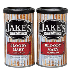 Jake's Nut Roasters front can showing branding and savory flavor benefits